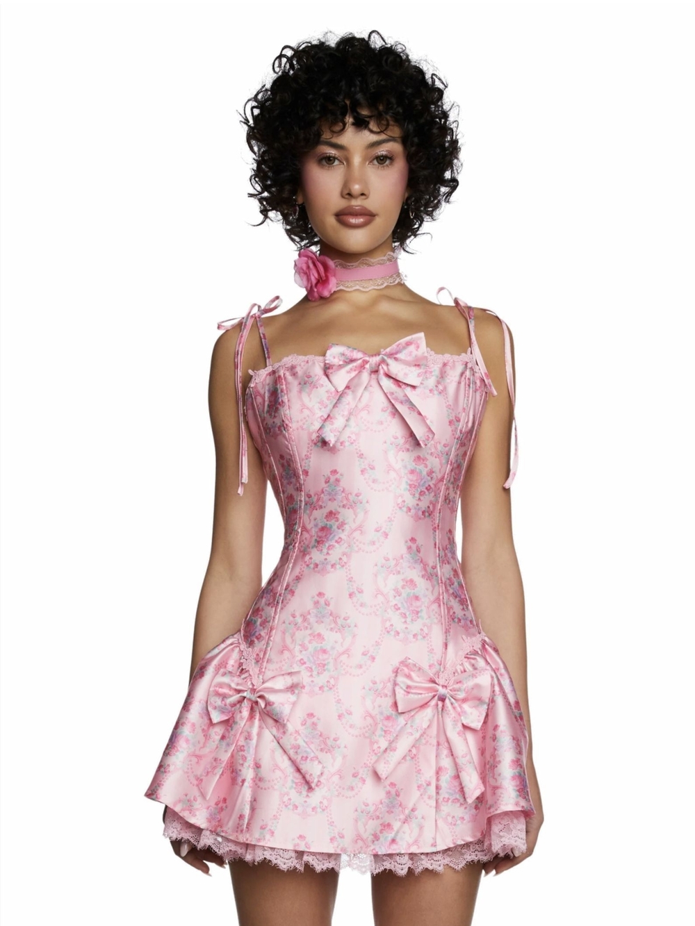 Sugar Thrillz Pink taffeta Mini Dress
